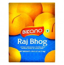 Bikano Raj Bhog (Cottage Cheese Balls Stuffed with Saffron Dipped in Sugar Syrup)  Box  1 kilogram